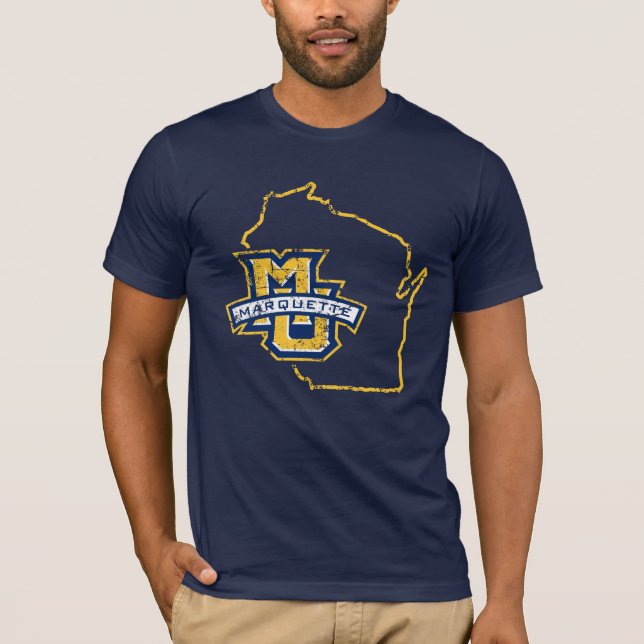 Marquette University State Love T-Shirt (Front)