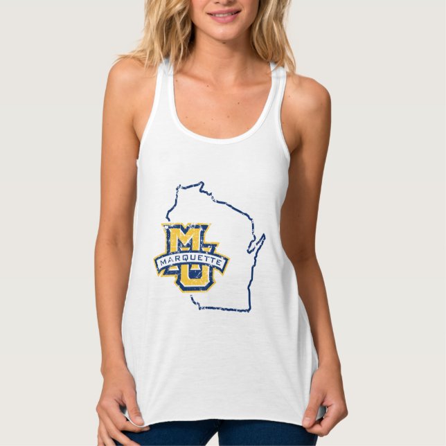 Marquette University State Love Tank Top (Front)