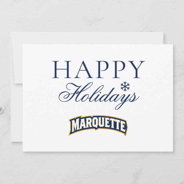 Marquette Wordmark Holiday Design Card (Front)