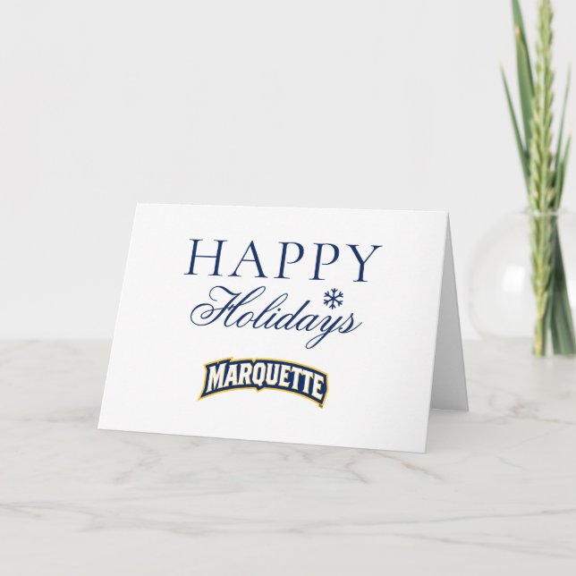 Marquette Wordmark Holiday Design Card (Front)