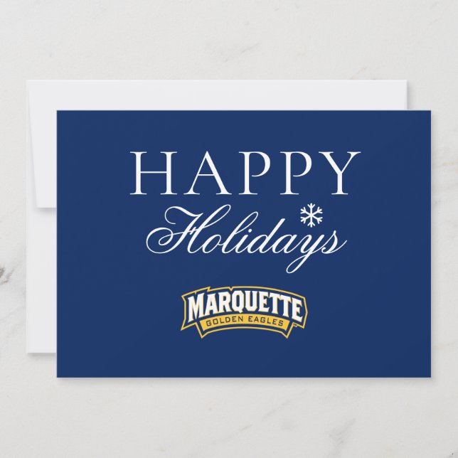 Marquette Wordmark Holiday Design Card (Front)
