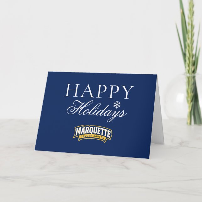 Marquette Wordmark Holiday Design Card (Front)