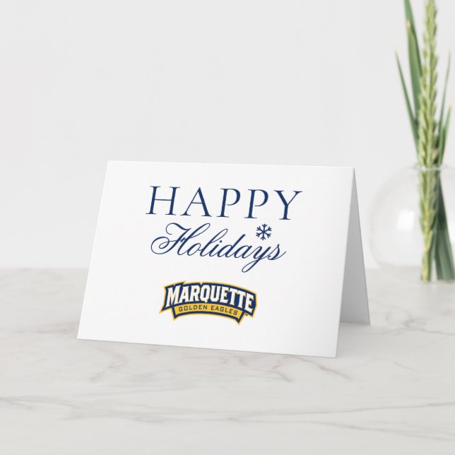 Marquette Wordmark Holiday Design Card (Front)