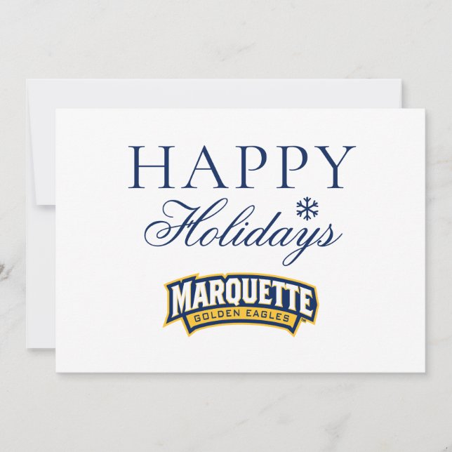 Marquette Wordmark Holiday Design Card (Front)