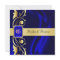Marquis Blue Silk Gold Scroll Sapphire Invitation