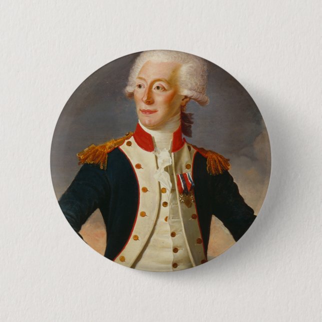 Marquis De Lafayette Portrait Button (Front)