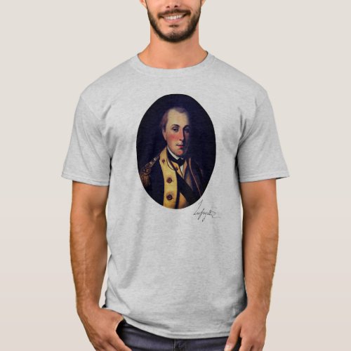 Marquis de Lafayette signature on lower edge T_Shirt