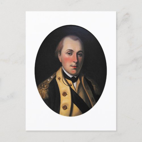 Marquis de Lafayette signature on reverse Postcard