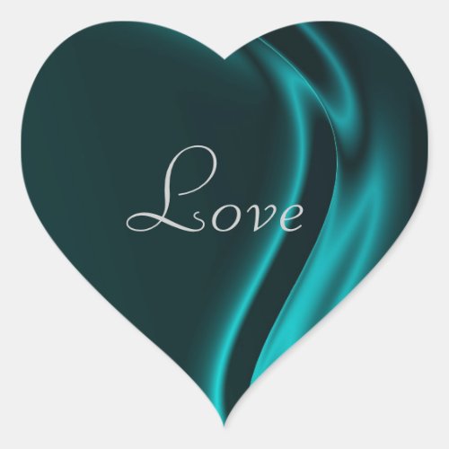 Marquis Teal Heart Love Sticker