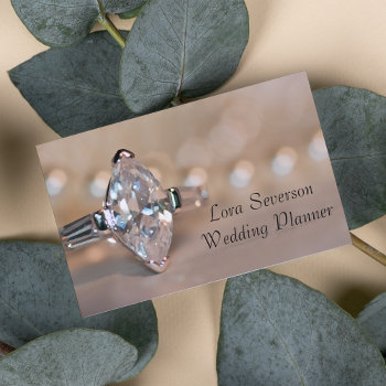 Marquise Diamond Engagement Ring Wedding Planner Business Card by loraseverson at Zazzle