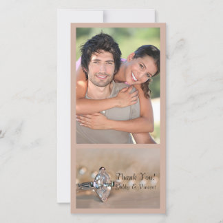 Marquise Diamond Engagement Ring Wedding Thank You Card