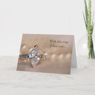Marquise Diamond Ring Wedding Invitation