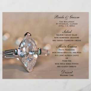 Marquise Diamond Ring Wedding Menu