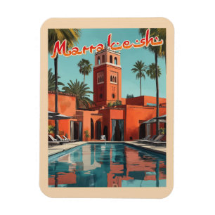 Marrakech Daydream - Mid-Century Travel Magnet