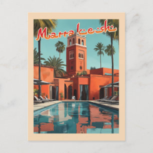 Marrakech Daydream - Mid-Century Travel Postcard