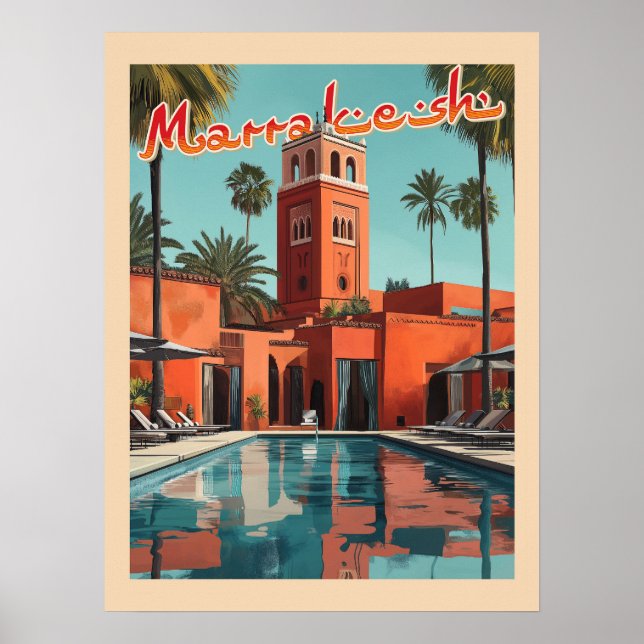 Marrakech Daydream - Mid-Century Travel Poster (Front)
