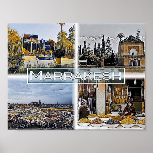 Marrakech - Marocco - Mosaic - Poster (Front)
