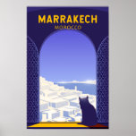 Marrakech Morocco Cat Retro Poster<br><div class="desc">Marrakech retro travel design in a retro style.</div>