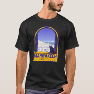 Marrakech Morocco Cat Retro T-Shirt