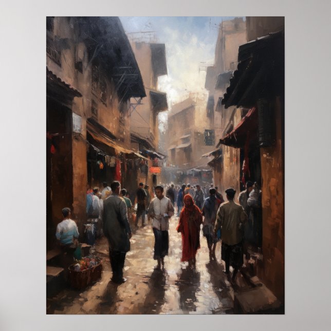 Marrakech Morocco Painting Art Print Poster (Front)