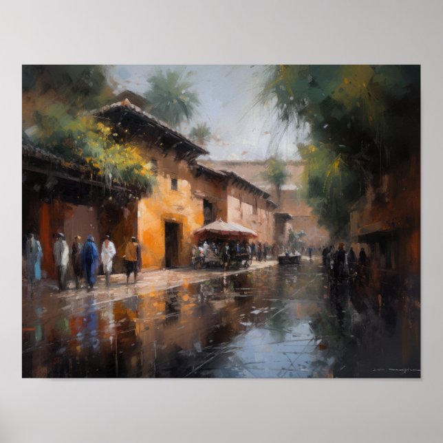 Marrakech Morocco Painting Art Print Poster (Front)