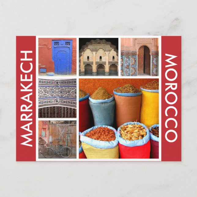 marrakech morocco scenes postcard (Front)