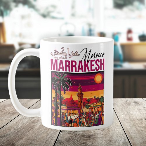 Marrakech Morocco souk Tourism Travel Souvenir Coffee Mug