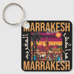 Marrakech Morocco souk Tourism Travel Souvenir Keychain