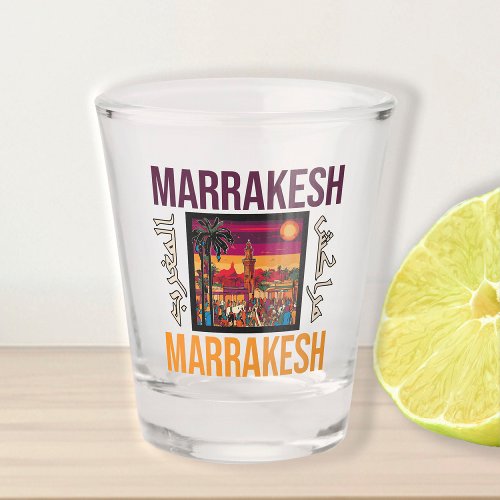 Marrakech Morocco souk Tourism Travel Souvenir Shot Glass