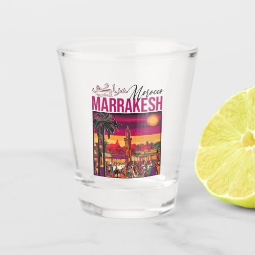 Marrakech Morocco souk Tourism Travel Souvenir Shot Glass