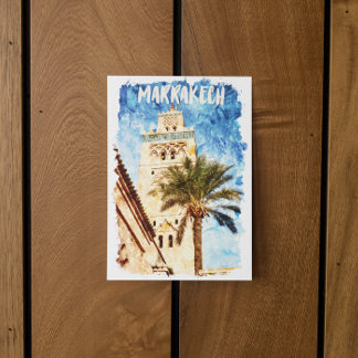 Marrakech Morocco Vintage Travel Postcard
