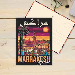  Marrakech Morocco Vintage Travel Souvenirs Postcard