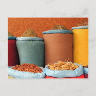 marrakech spice colors postcard