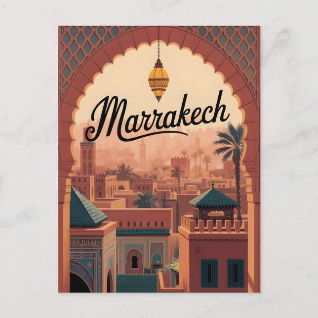 Marrakech vintage postcard (Front)
