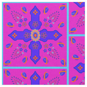 Marrakesh Arabesque inspired w/ eggs repeat bright Fabric