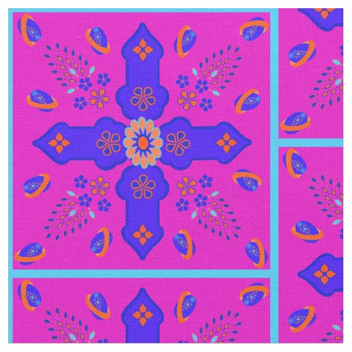 Marrakesh Arabesque inspired w/ eggs repeat bright Fabric