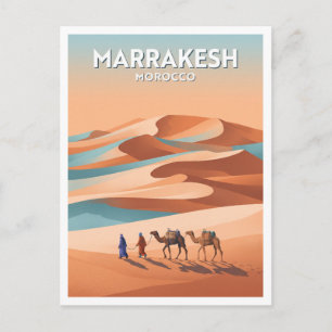 Marrakesh — Camel Caravan at Erg Chebbi Morocco Postcard