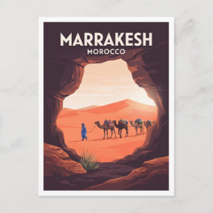 Marrakesh — Caravan Through the Dune Gateway Postcard