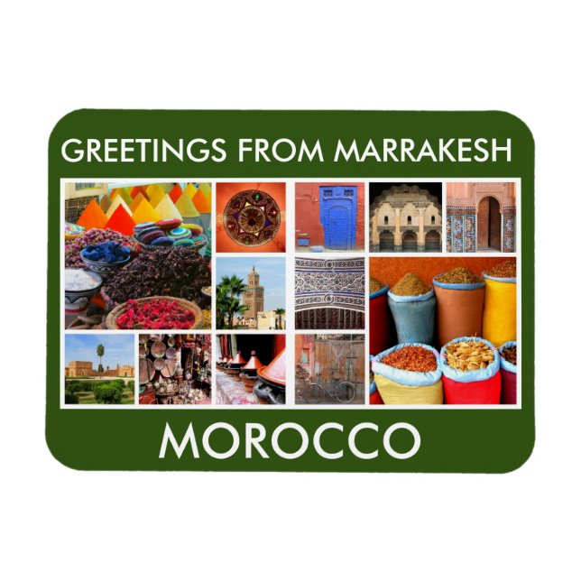 marrakesh morocco greetings magnet (Horizontal)