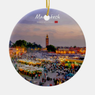 Marrakesh, Morocco - Jemaa el Fnaa Square Ceramic Ornament