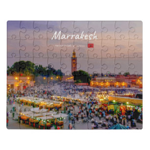 Marrakesh, Morocco - Jemaa el Fnaa Square Jigsaw Puzzle