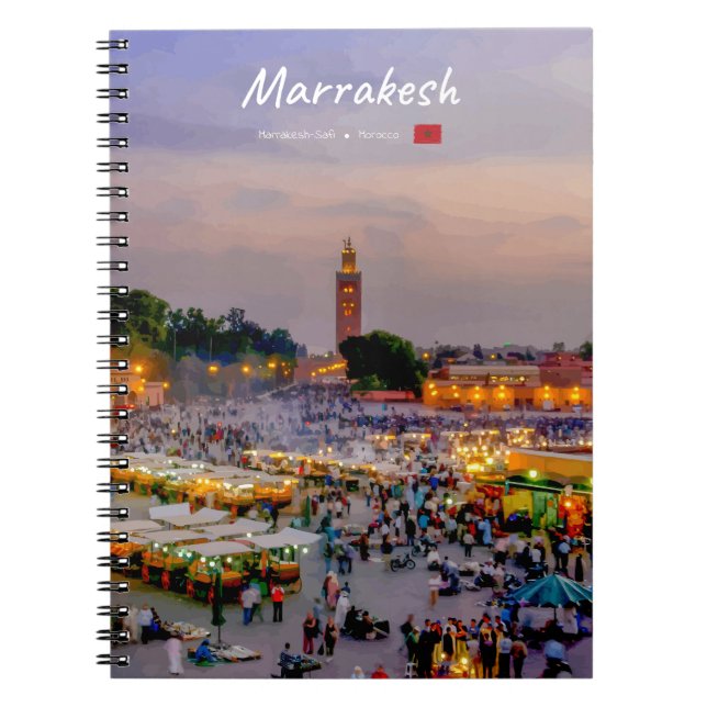 Marrakesh, Morocco - Jemaa el Fnaa Square Notebook (Front)