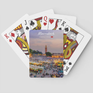 Marrakesh, Morocco - Jemaa el Fnaa Square Poker Cards