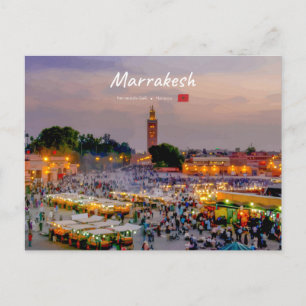 Marrakesh, Morocco - Jemaa el Fnaa Square Postcard