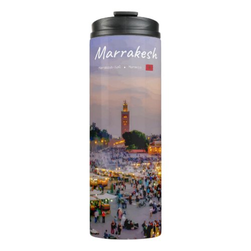 Marrakesh, Morocco - Jemaa el Fnaa Square Thermal Tumbler