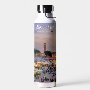 Marrakesh, Morocco - Jemaa el Fnaa Square Water Bottle