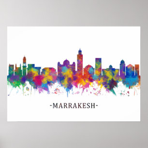 Marrakesh Morocco Skyline Poster