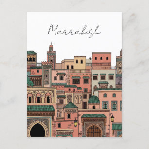 Marrakesh Morocco Travel Postcard