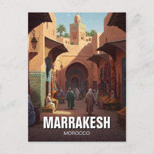 Marrakesh Morocco Travel Postcard
