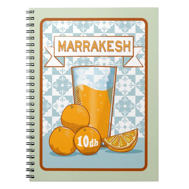 MARRAKESH Orange Juice Retro Poster Notebook (Front)